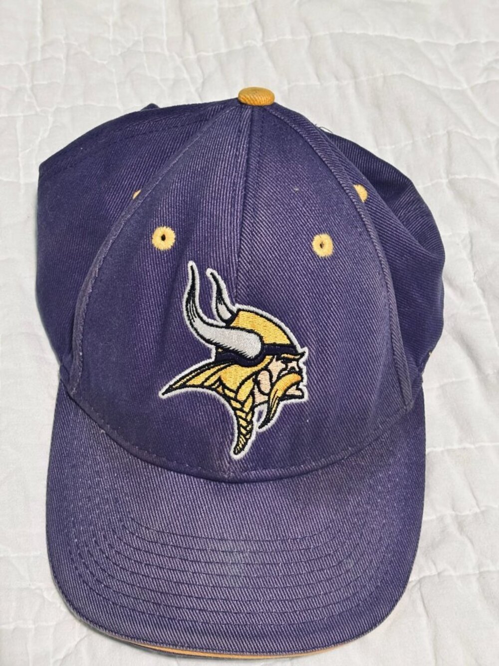 Minnesota Vikings NFL Adjustable Purple & Yellow Cap With Team Logo Embroidery O
